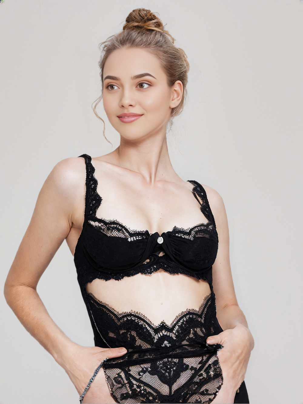 Osez rêver, body balconnet en dentelle rehaussant