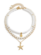 Collier multicouche en pierres de mer