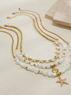 Collier multicouche en pierres de mer